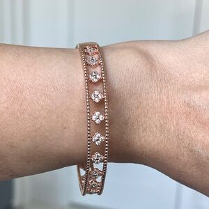 Elegant Rose Gold Bracelet with Crystal Accents